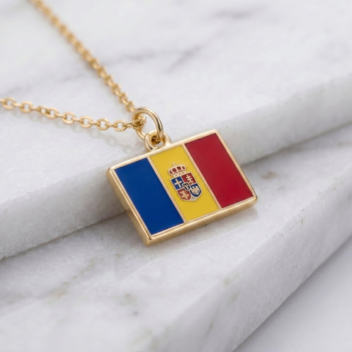 Andorra zászló charm · Arany