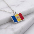 Andorra zászló charm · Ezüst