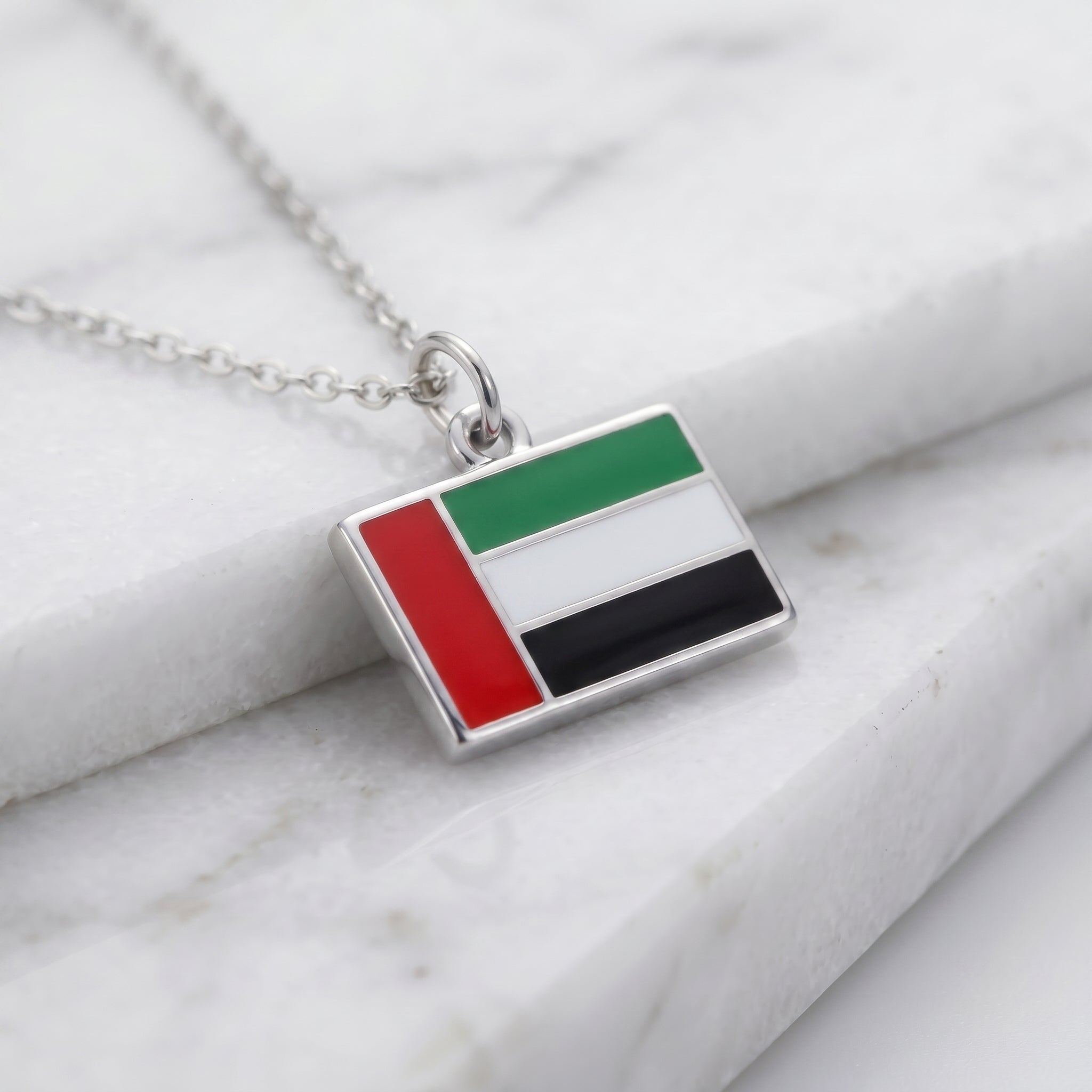 Egyesült Arab Emírségek zászló charm · Ezüst