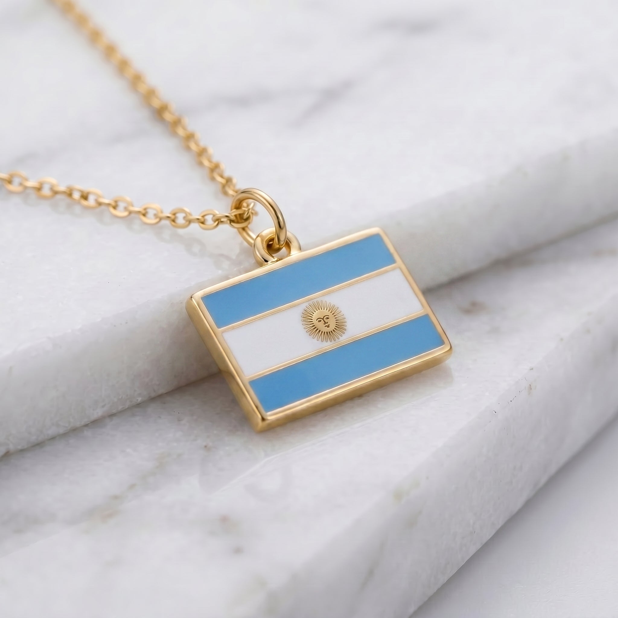 Argentína zászló charm · Arany