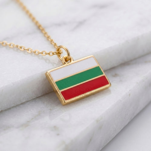 Bulgária zászló charm · Arany