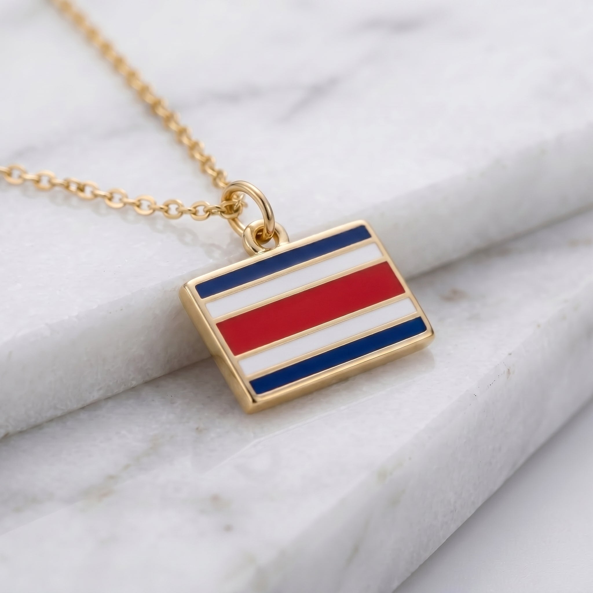 Costa Rica zászló charm · Arany