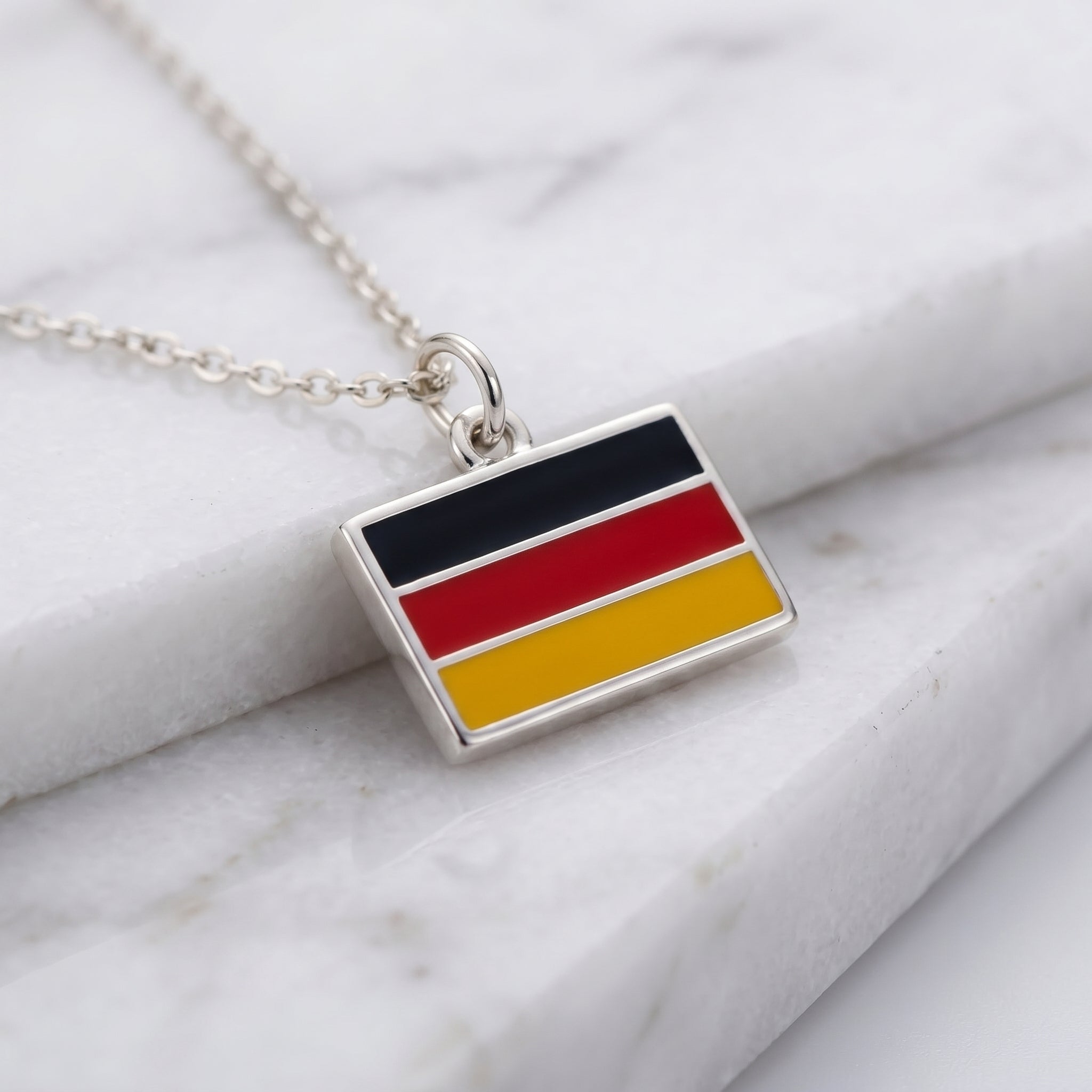 Németország zászló charm · Ezüst