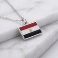 Egyiptom zászló charm · Ezüst