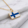 Finnország zászló charm · Arany