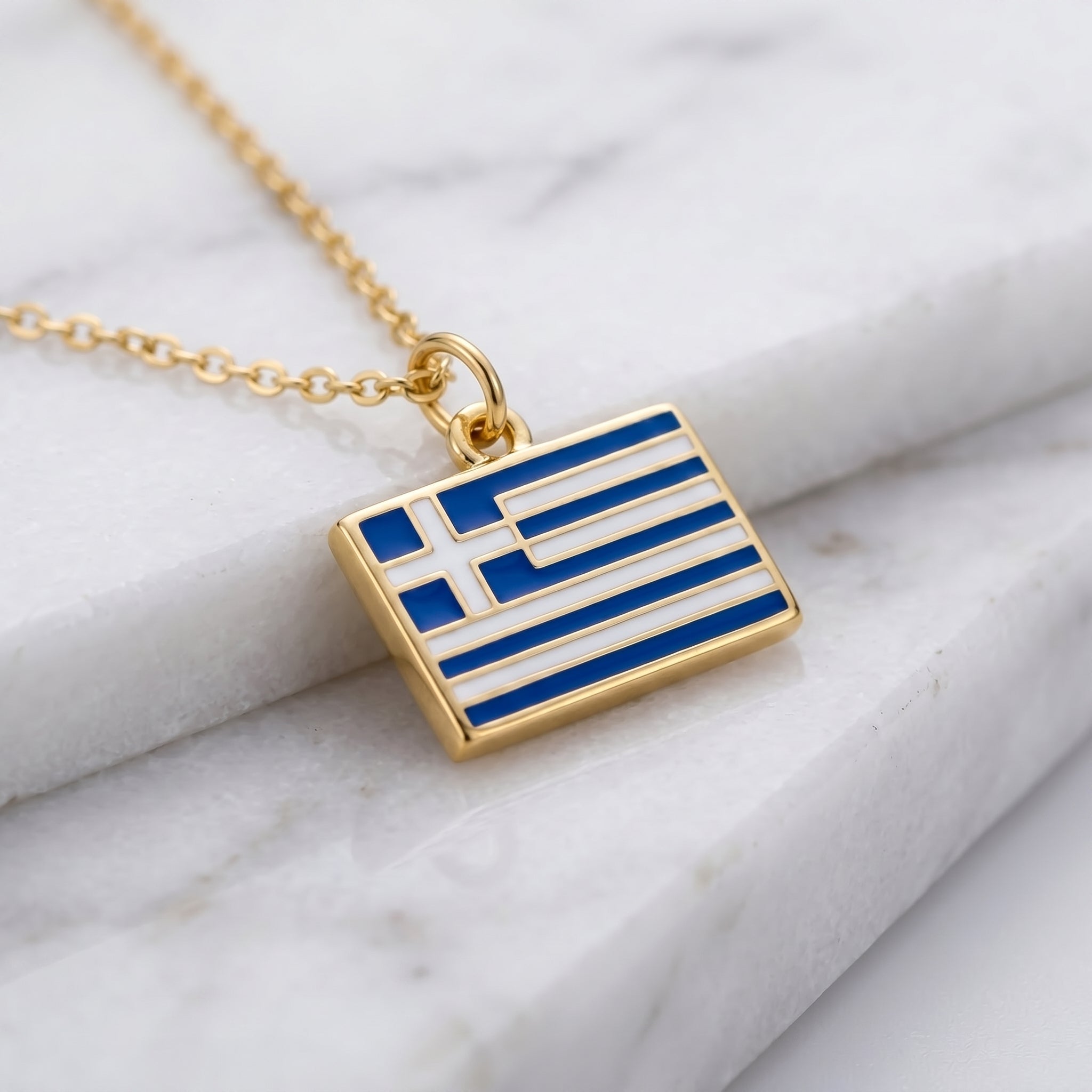 Görögország zászló charm · Arany
