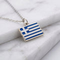 Görögország zászló charm · Ezüst