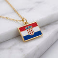 Horvátország zászló charm · Arany
