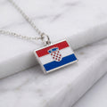 Horvátország zászló charm · Ezüst