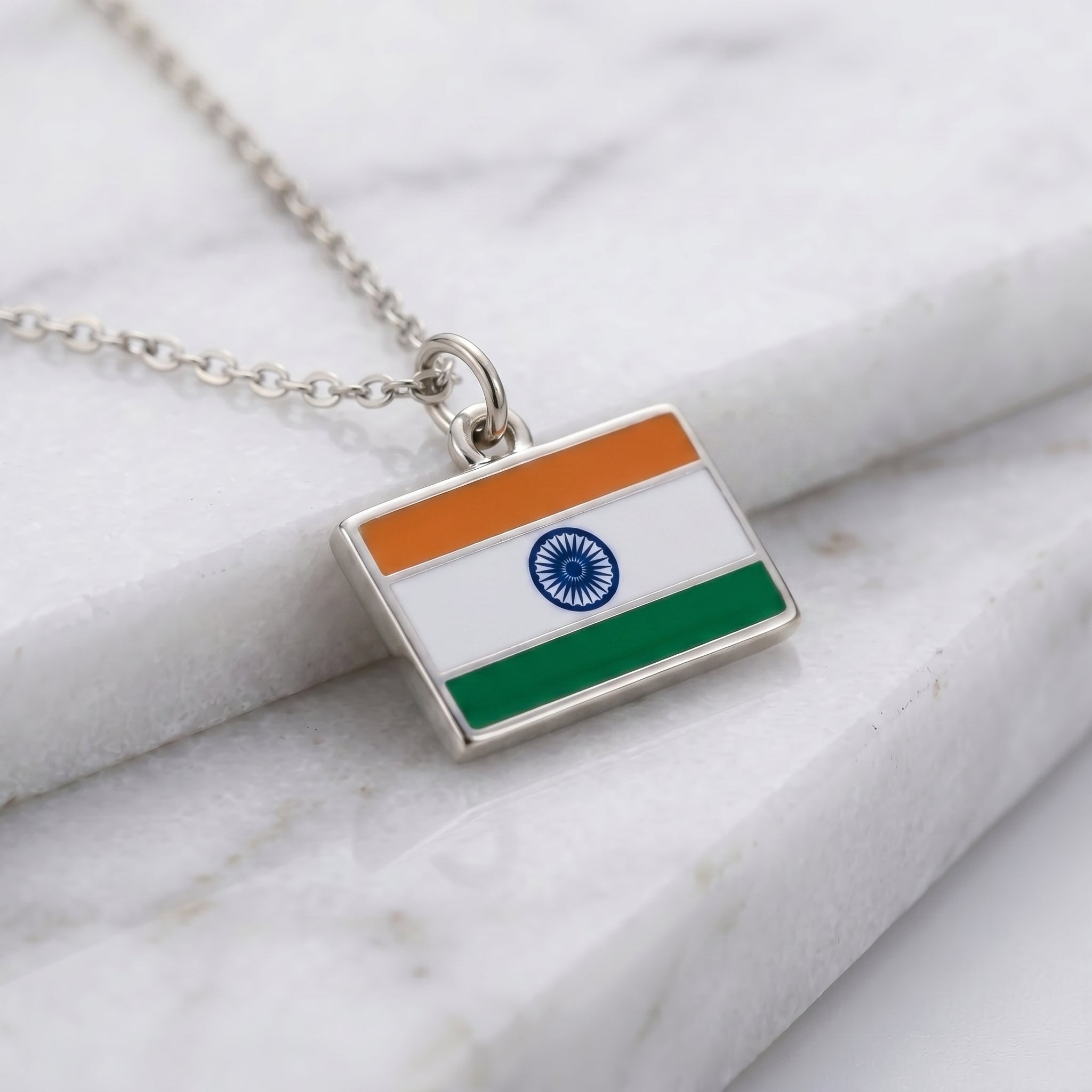 India zászló charm · Ezüst