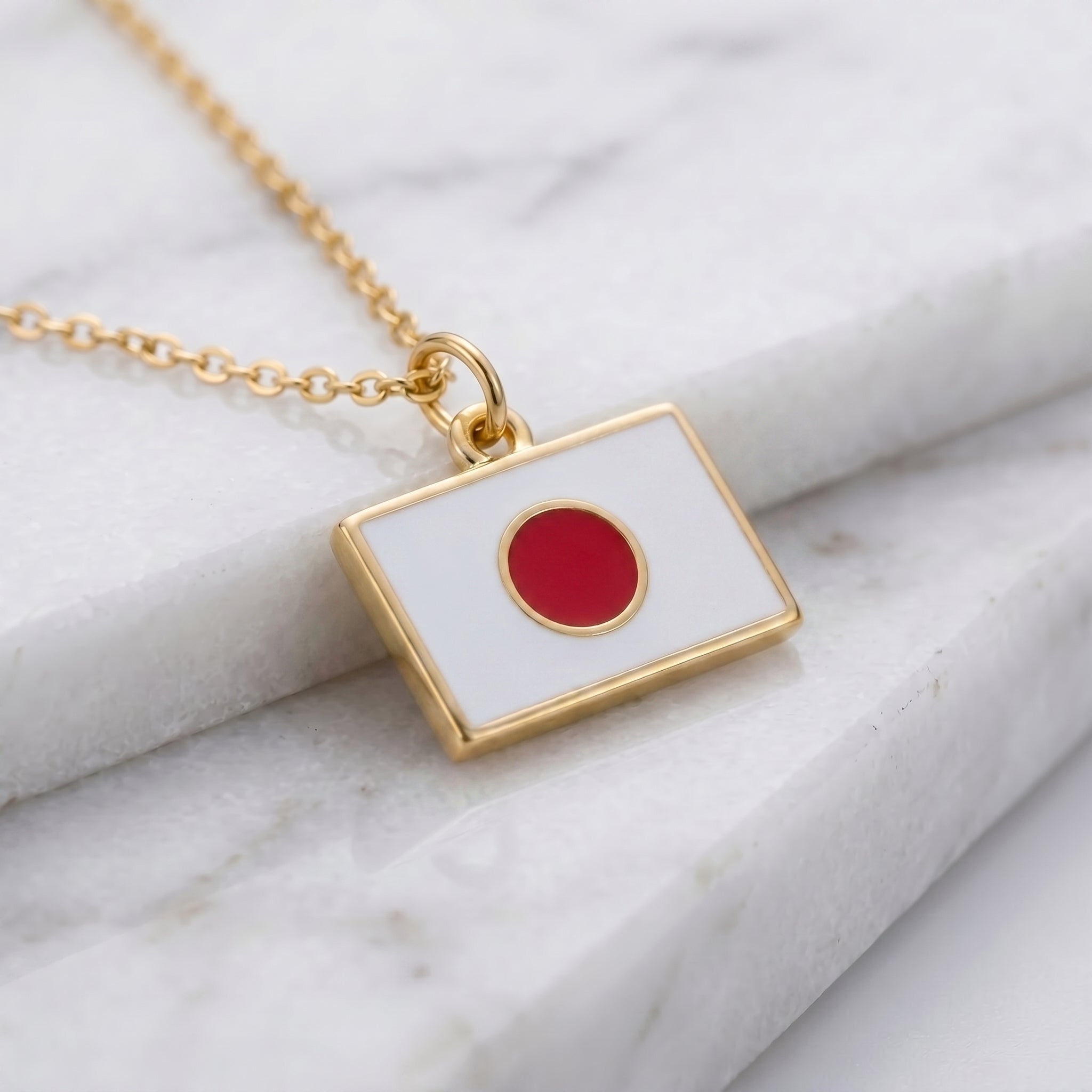 Japán zászló charm · Arany