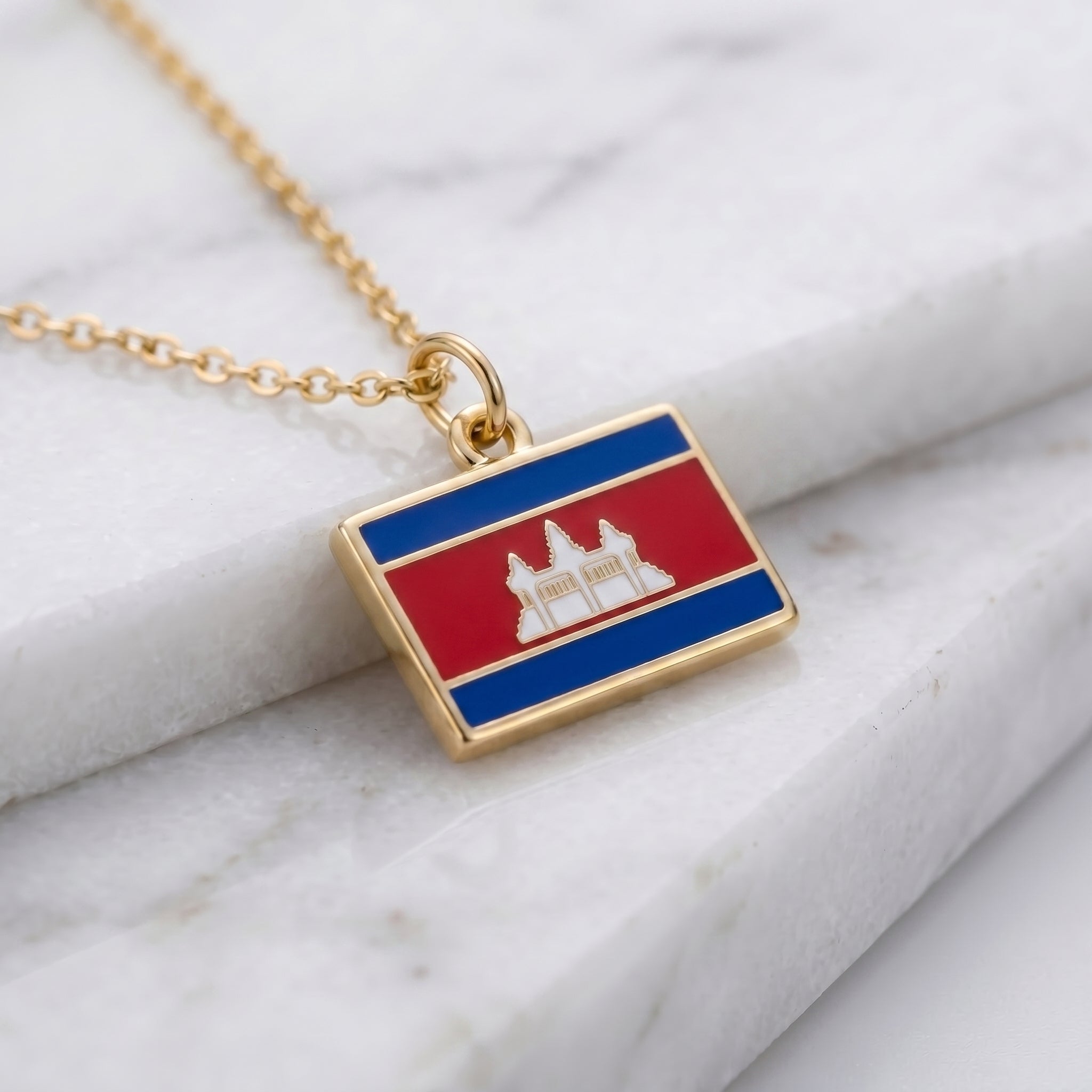 Kambodzsa zászló charm · Arany