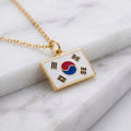 Dél-Korea zászló charm · Arany