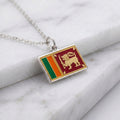 Srí Lanka zászló charm · Ezüst