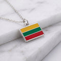 Litvánia zászló charm · Ezüst
