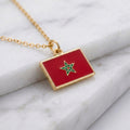 Marokkó zászló charm · Arany