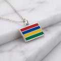 Mauritius zászló charm · Ezüst