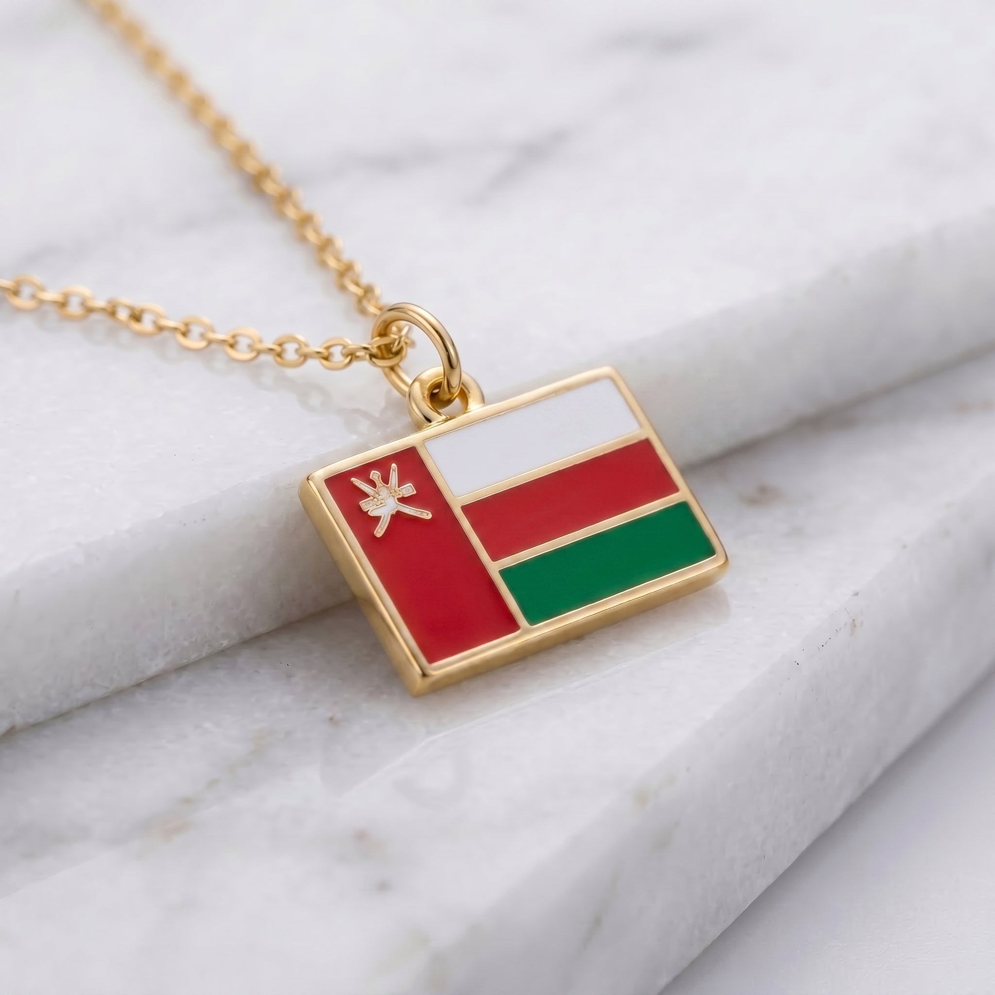 Omán zászló charm · Arany