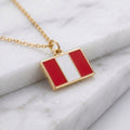 Peru zászló charm · Arany
