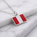 Peru zászló charm · Ezüst
