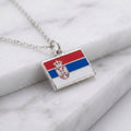 Szerbia zászló charm · Ezüst
