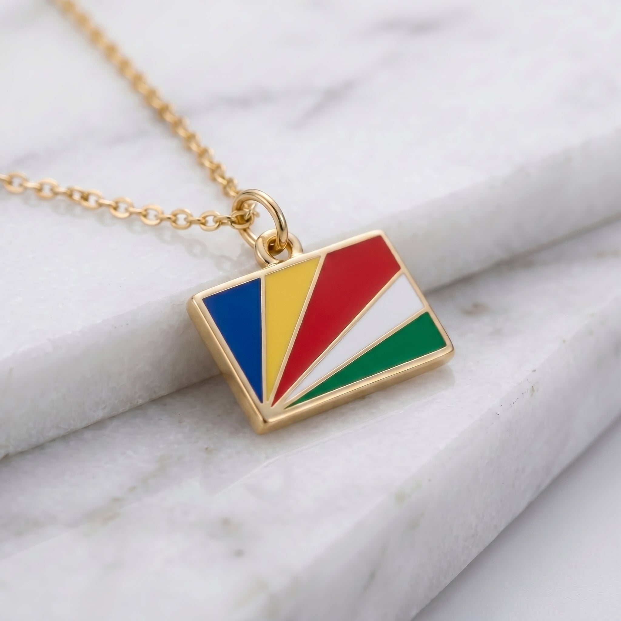 Seychelles zászló charm · Arany