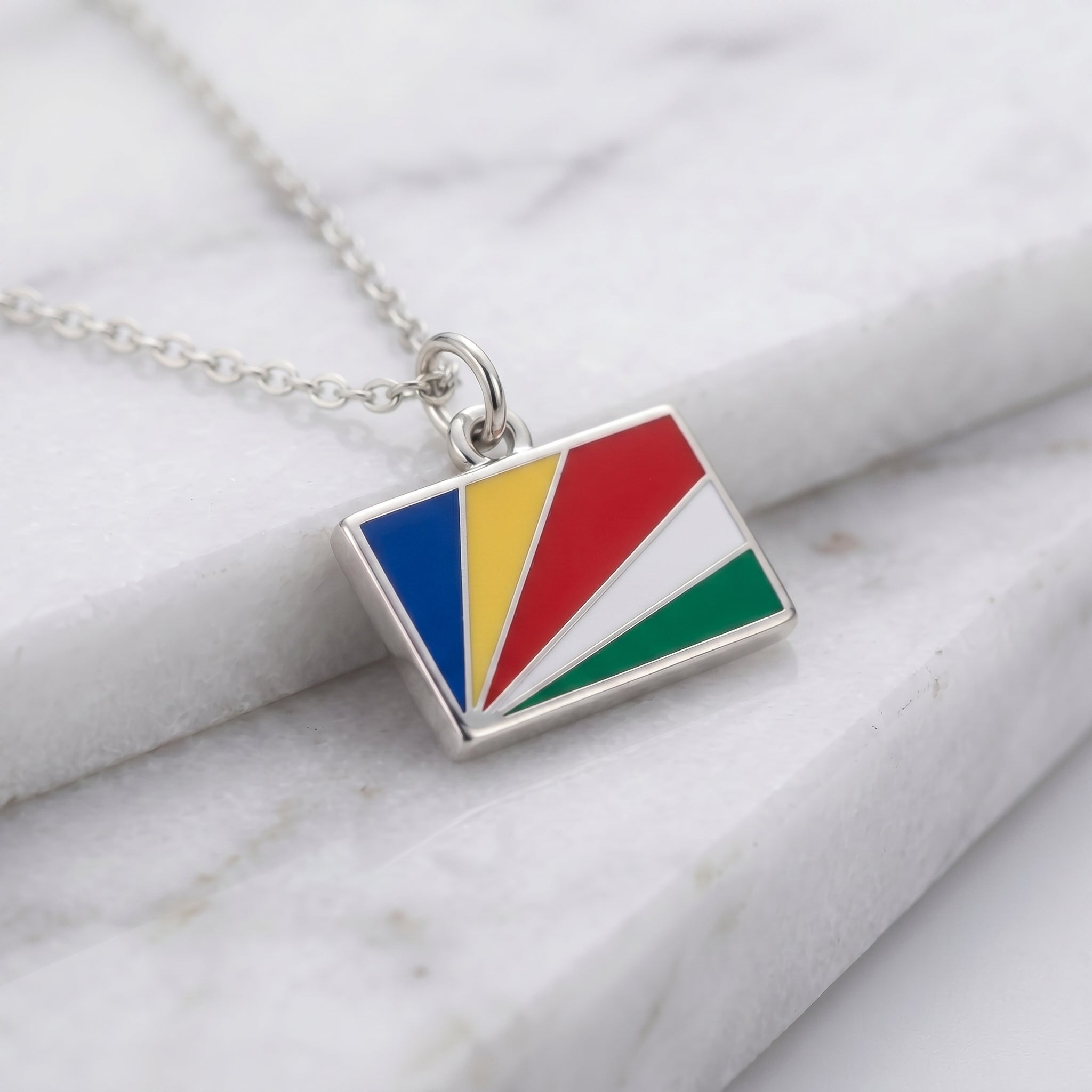 Seychelles zászló charm · Ezüst