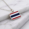 Thaiföld zászló charm · Ezüst