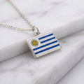 Uruguay zászló charm · Ezüst