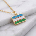 Üzbegisztán zászló charm · Arany