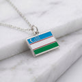 Üzbegisztán zászló charm · Ezüst