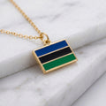 Zanzibár zászló charm · Arany